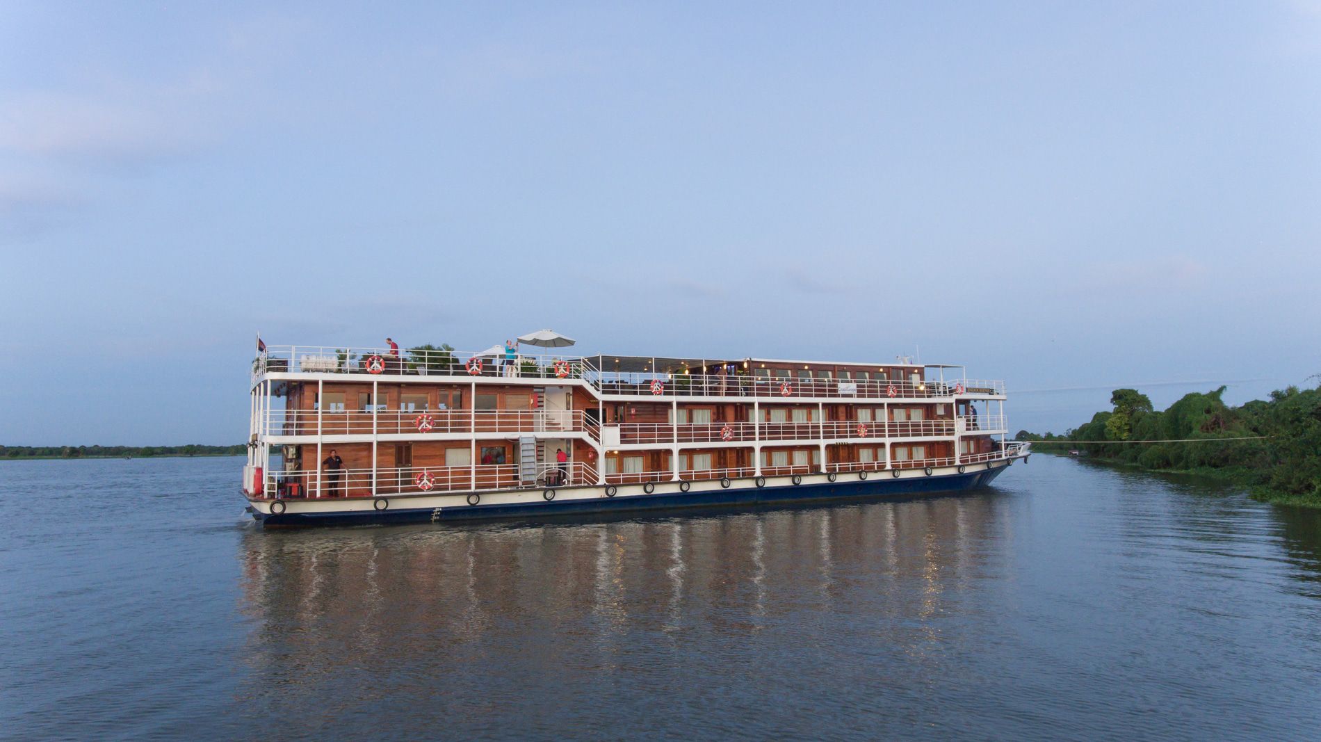 A photo of the RV Indochine cruise ship